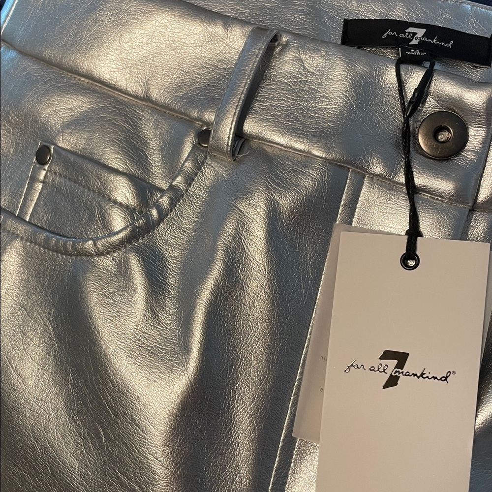 NWT 7!For All Mankind Faux Leather Jeans - Picture 4 of 4